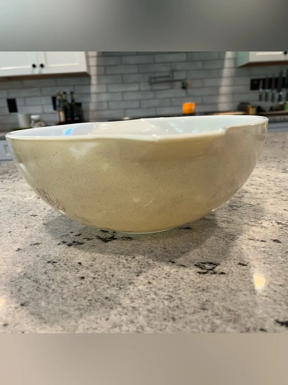 VTG Pyrex Forest Fancies Mushroom Mixing Bowl 444 Cinderella Large 4 Qt Handles
